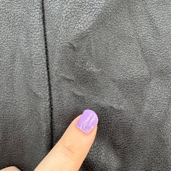 Trouve Faux Leather Leggings Womens Black Pull On Stretch Pants Size XL - Picture 10 of 10